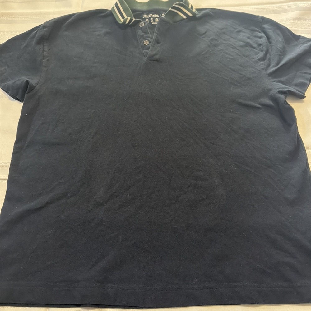 Abercrombie & Fitch Mens XL Relaxed Don't Sweat It Polo Shirt Navy Blue 124P0290